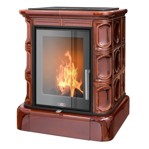 Kachlová kamna ABX Marina exklusive, kachlový sokl, Hnědá